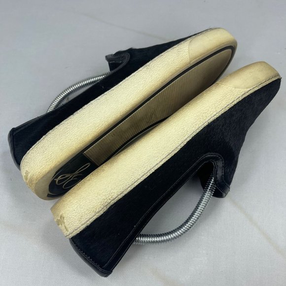 SAM EDELMAN Womens 6 Black Cald Hair Becker Loafer Slip On Casual Shoes - Picture 6 of 9